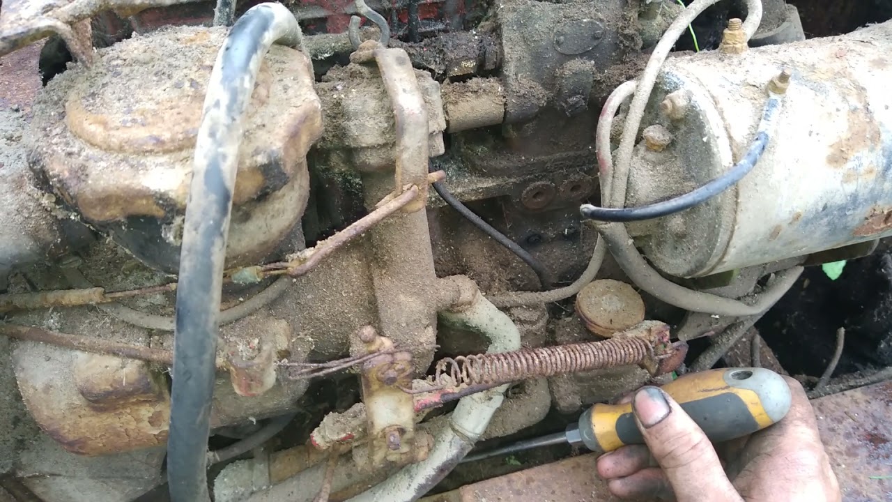 1 er redémarrage mh sortie de grange après 40 ans avec gazole d'origine