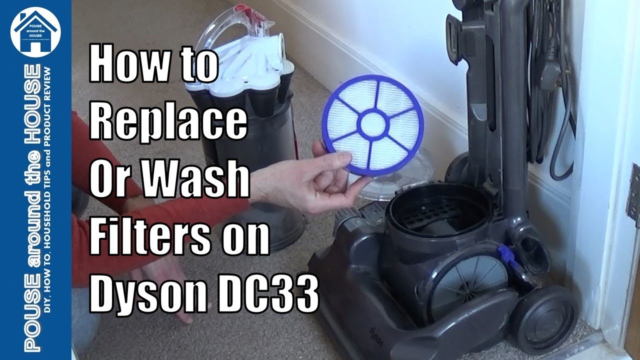 How to change filters on Dyson DC33. Replace, wash & clean filters on Dyson vacuum.