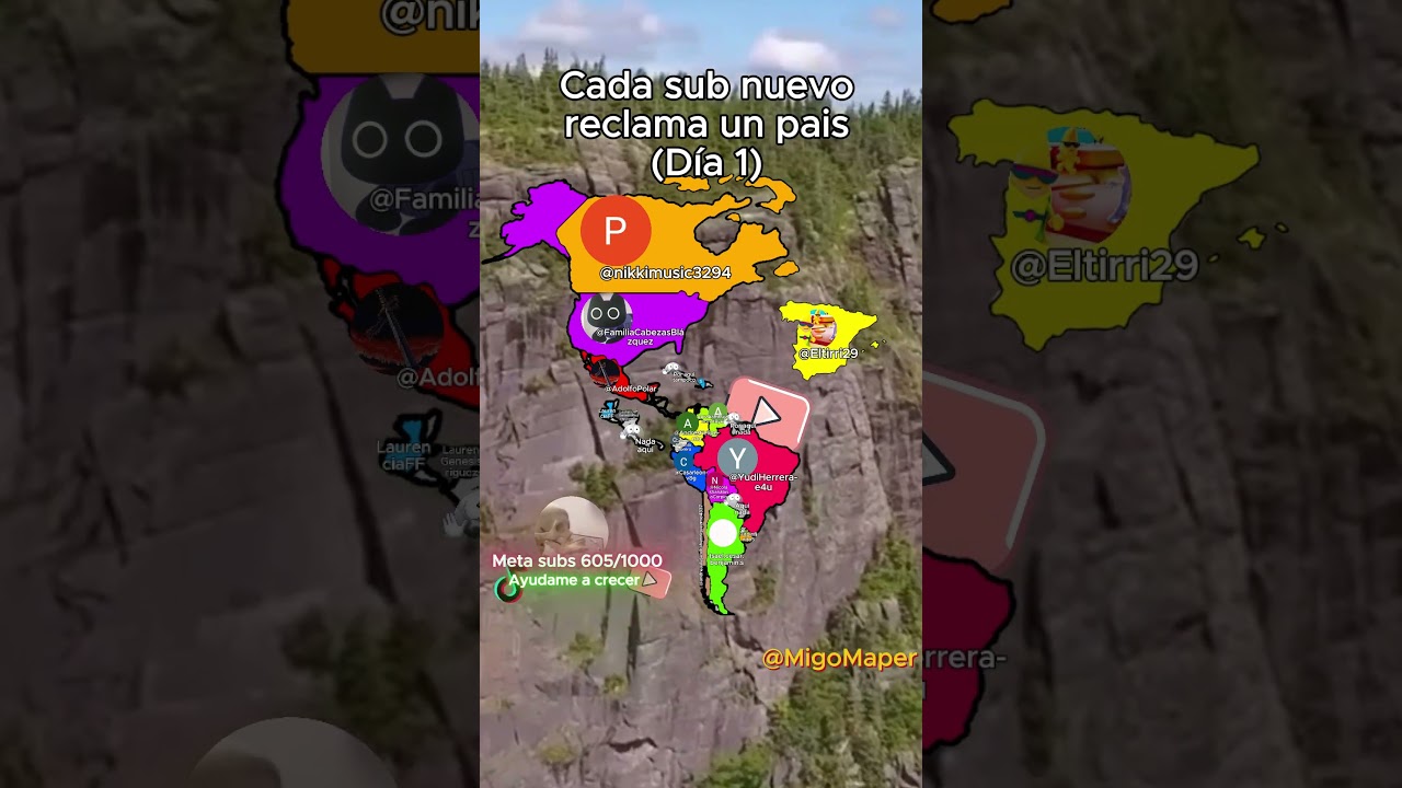 &iexcl;Cada sub nuevo reclama el pais que quiera! (Elegire al primero que comente para cada pais) D&iacute;a 2