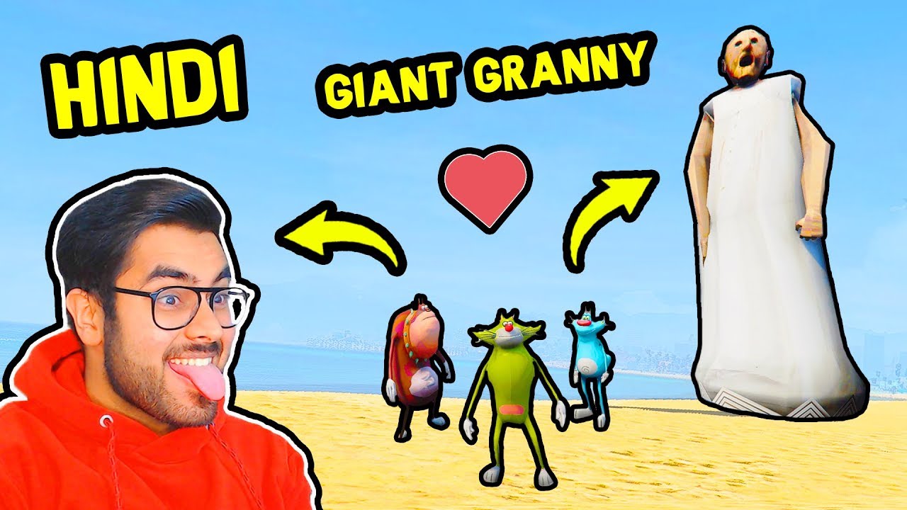 OGGY & JACK Found Giant Granny in GTA 5 | Hitesh KS