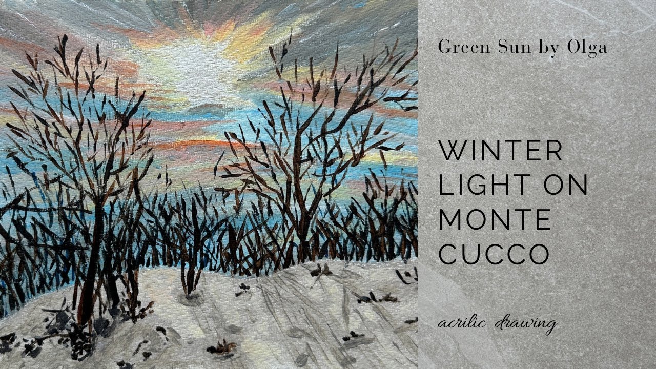 Winter Light on Monte Cucco | Acrylic Painting
