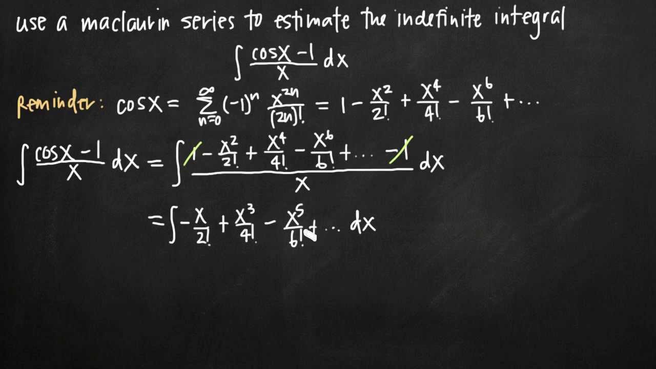 Using maclaurin series to estimate an indefinite integral (KristaKingMath)