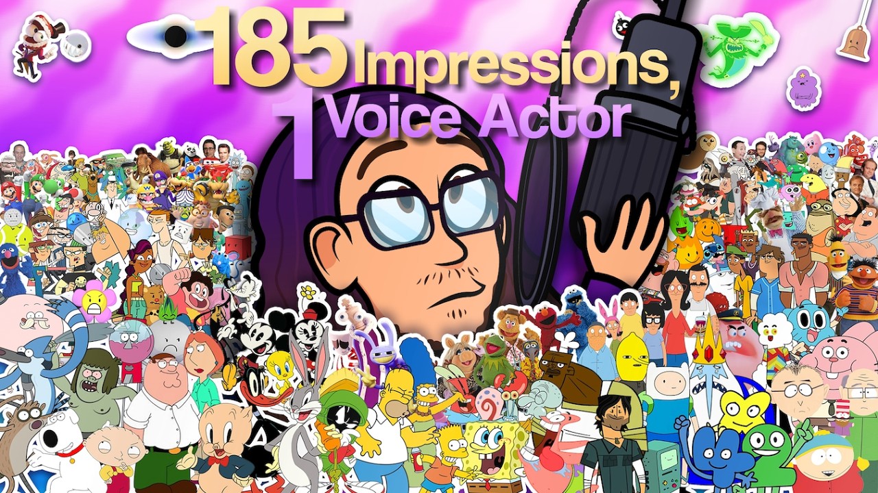 1 Voice Actor Does 185 UNIQUE Voice Impressions!