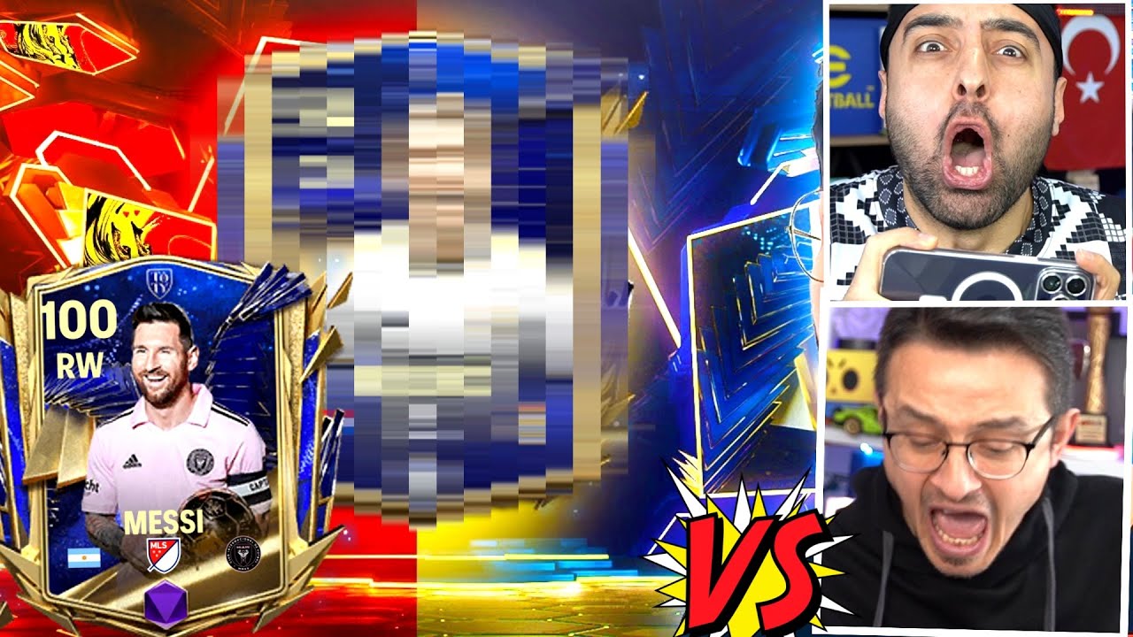 DAYI YA PAKET DEN TOTY ÇIKTII 😱 100 MESSİ Lİ EFSANE MAÇ ! KAPIŞMA EA FC MOBİLE 24 !