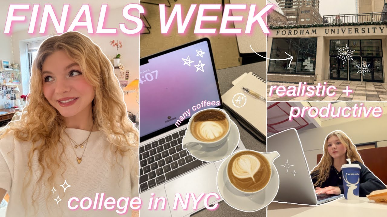STUDY VLOG: final exams week @ Fordham Uni 📚 productive & realistic week in my life living in NYC