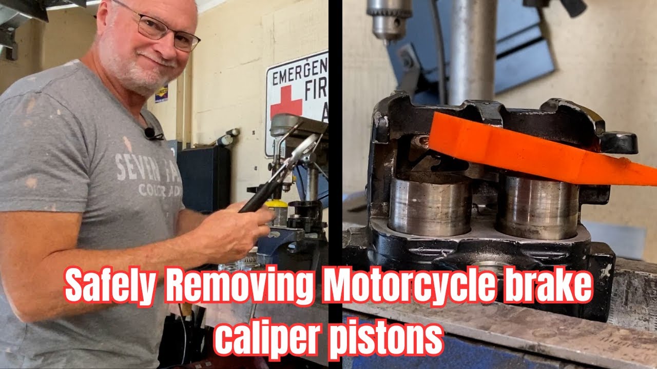 Stuck or Stubborn motorcycle brake caliper piston removal done SAFELY!