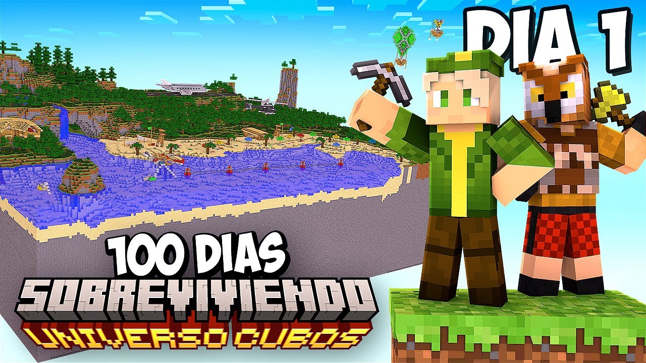 WILLYREX y FARGAN Sobreviviendo 100 Dias en un UNIVERSO de CUBOS en MINECRAFT - DIRECTO