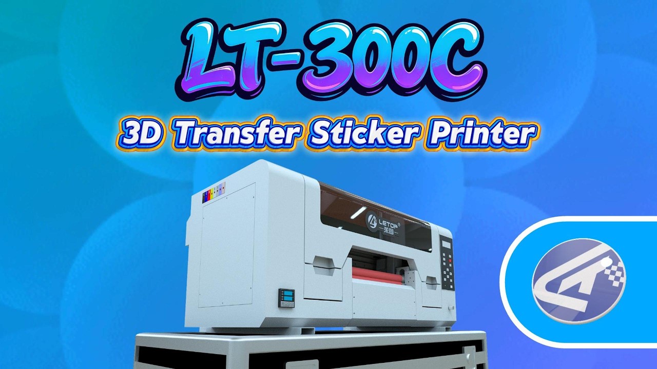 LETOP A3 Desktop 3D Tansfer Sticker Printer | Application T-shirts,Hat，Jacket,Bag
