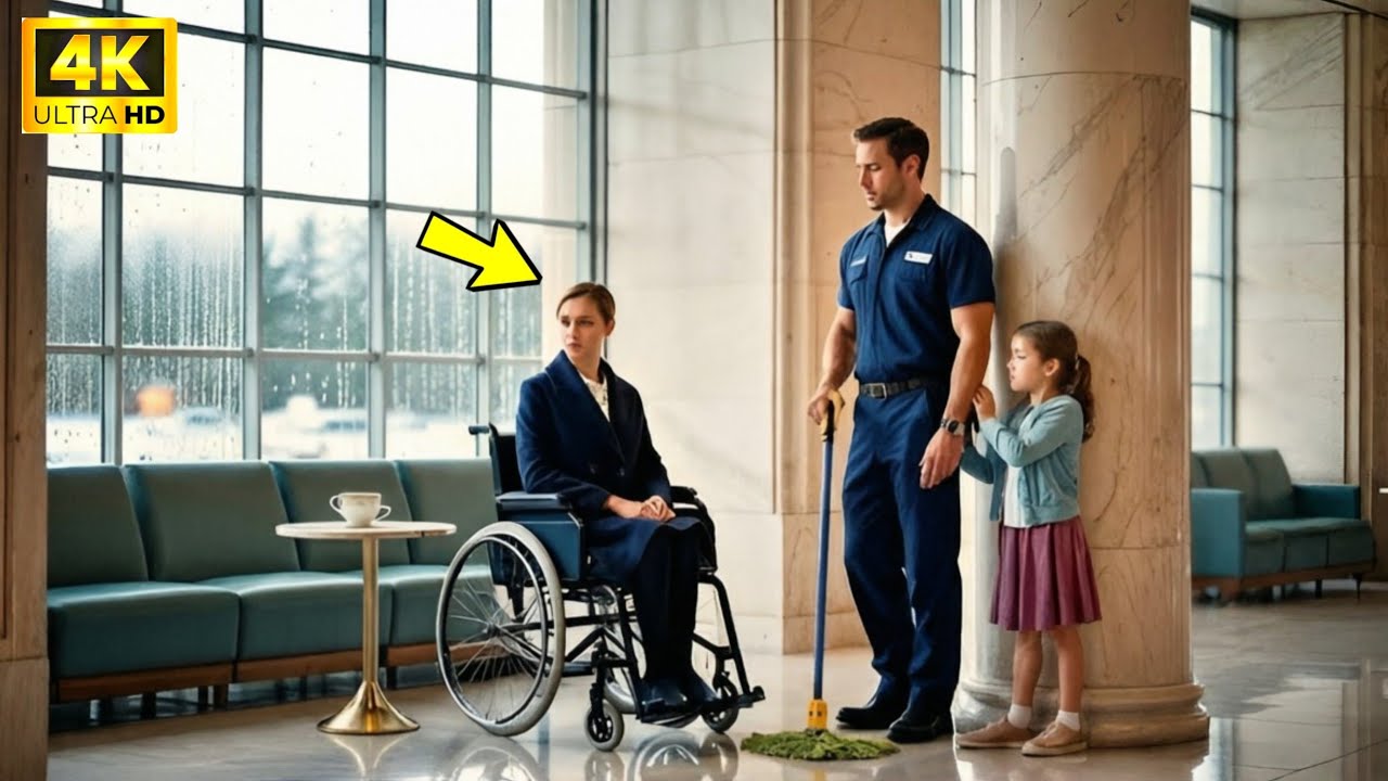 Single Dad Janitor’s Daughter Asked a Paralyzed Woman One Question — And Her Life Was Never the Same