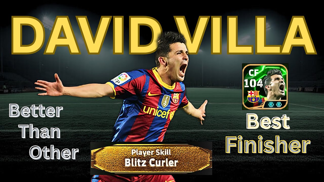 David villa shocking finisher and blitz curler.😱 #efootball #viralvideo #best #davidvilla #messi