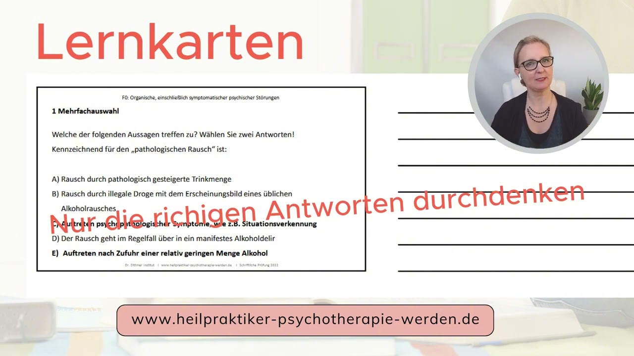 Heilpratiker Psychotherapie - Mit Lernkarten originale Prüfungsfragen bearbeiten