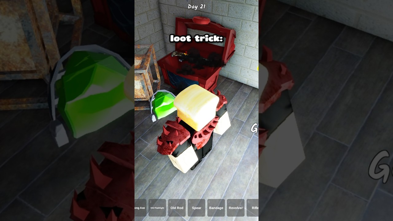 Trick to get the best loot in 99 Nights In The Forest #99nightintheforest #roblox