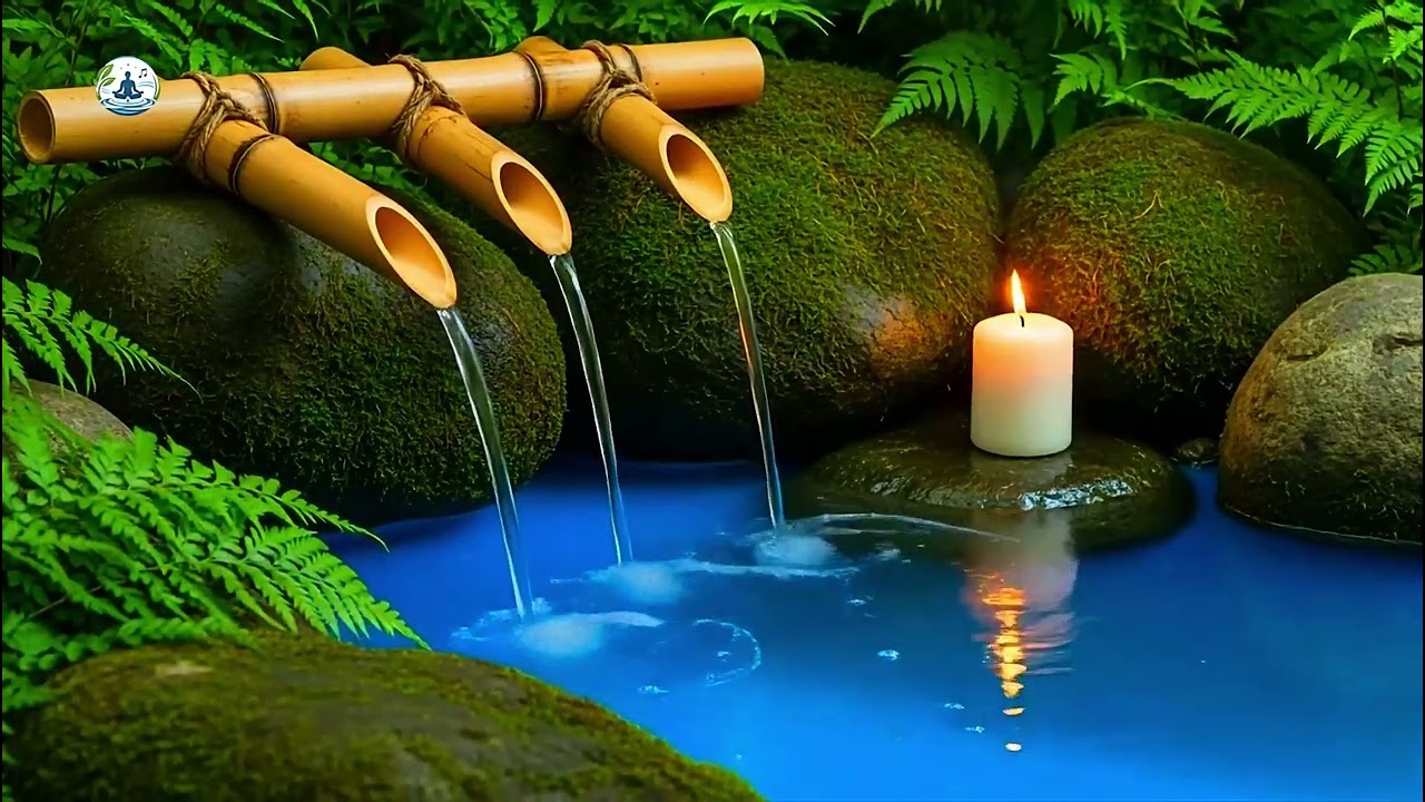 Relaxing Spa Piano Music 🌿 Deep Sleep & Nature Water Ambience For Anxiety relief