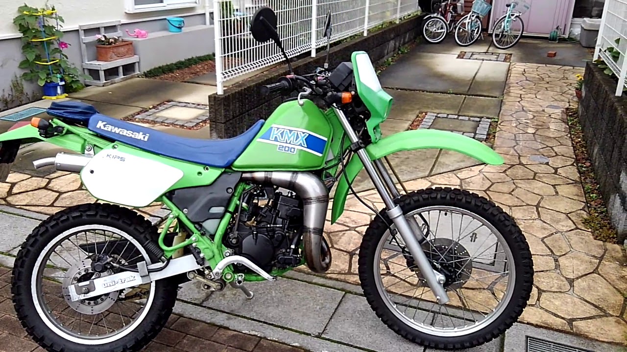 KAWASAKI KMX200 one-off chamber 2スト 2サイクル オフロード オートバイ 一人旅