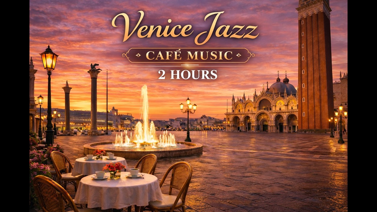 2 Hours of Venice Calm Jazz Café Music for Study, Work, and Deep Focus – Vol.7