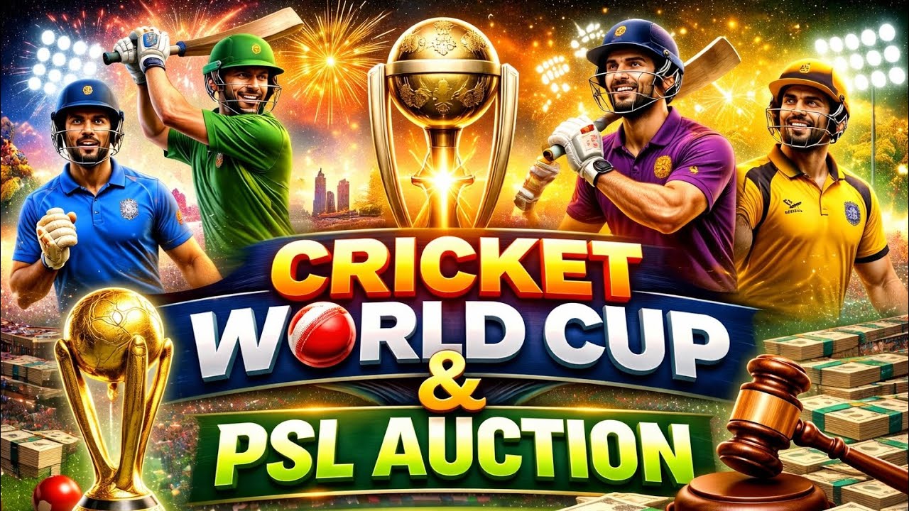 Cricket World Cup 2026 & PSL Auction – Mega Clash of Money & Glory! – SPORTS PANGA 