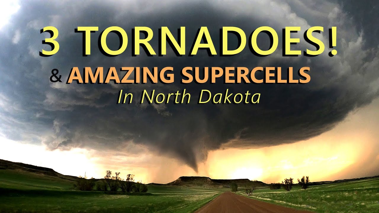 Multiple TORNADOES and INCREDIBLE STORMS in ND! HIGHLIGHTS
