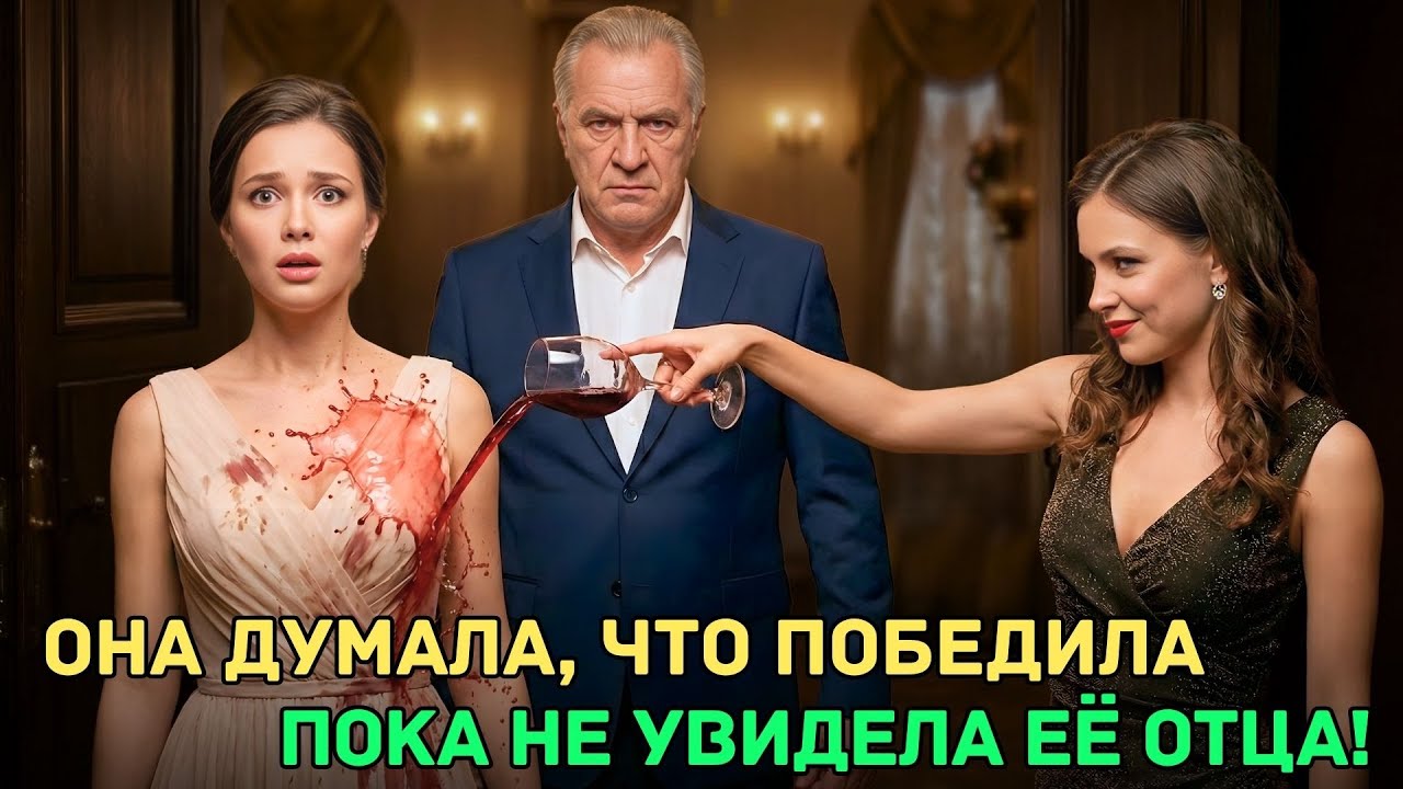 Когда любовница облила жену вином, через секунды появились её отец и охрана!