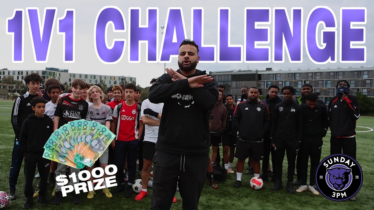 MELBOURNE AUSTRALIA 1v1 CHALLENGE FOR $1000! CRAZY NUTMEGS AND SKILLS!