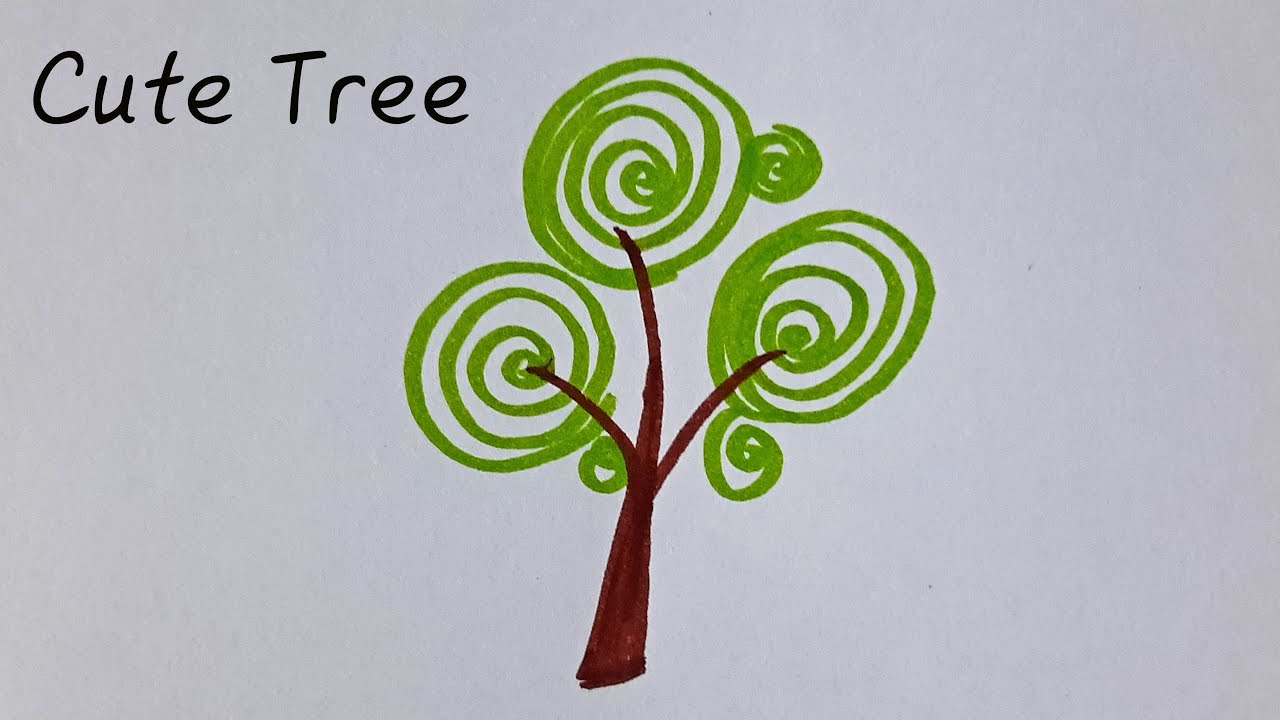 How to draw cute tree