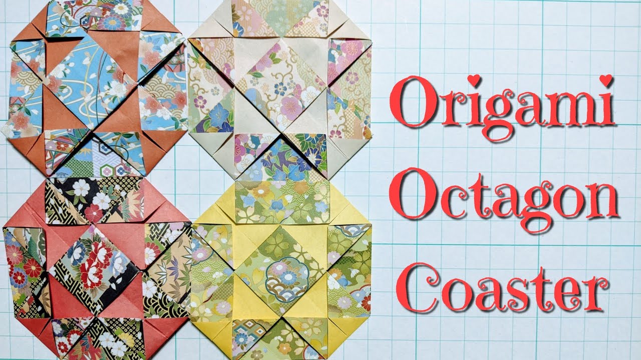【Origami】How to make a origami Octagon Coaster/paper coaster