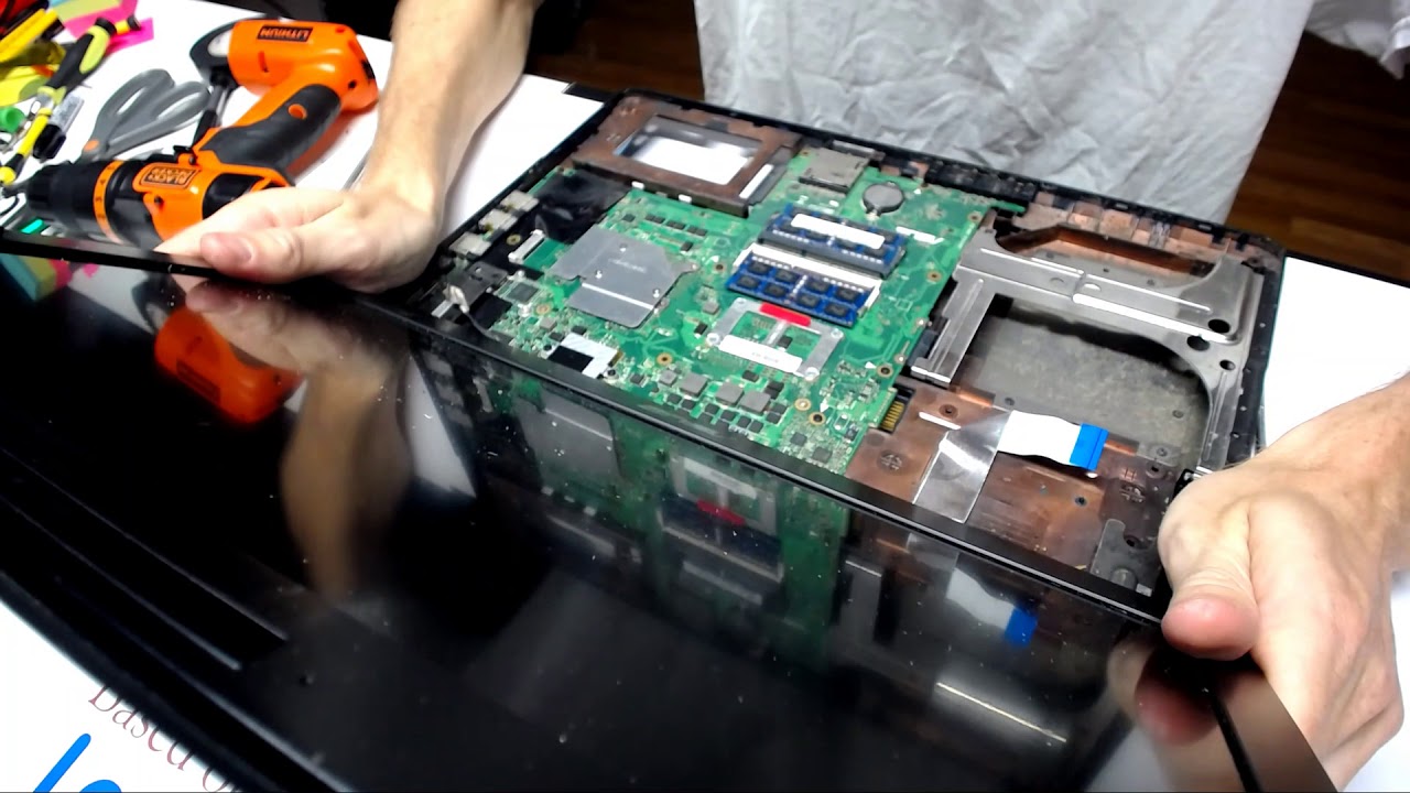 Asus G55VW-DH71 G55vw broken charge port power jack repair how to fix laptop disassembly