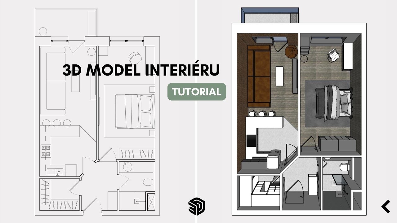 3D Model interiéru | Sketchup | V 10 minutách