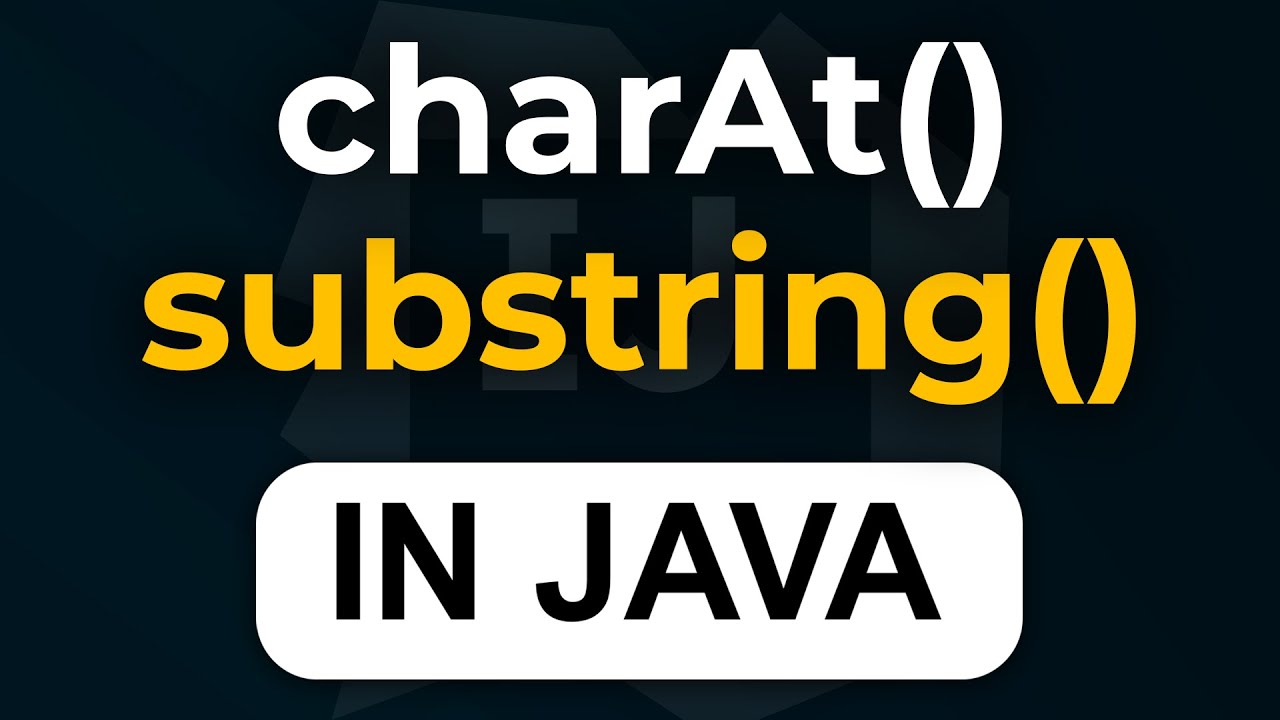 Teilstrings und Zeichen von Strings - JAVA 2024 Tutorial