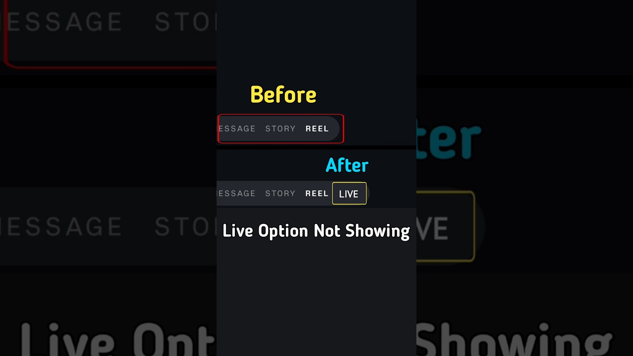 Instagram live option not showing | Live option is not coming in Instagram