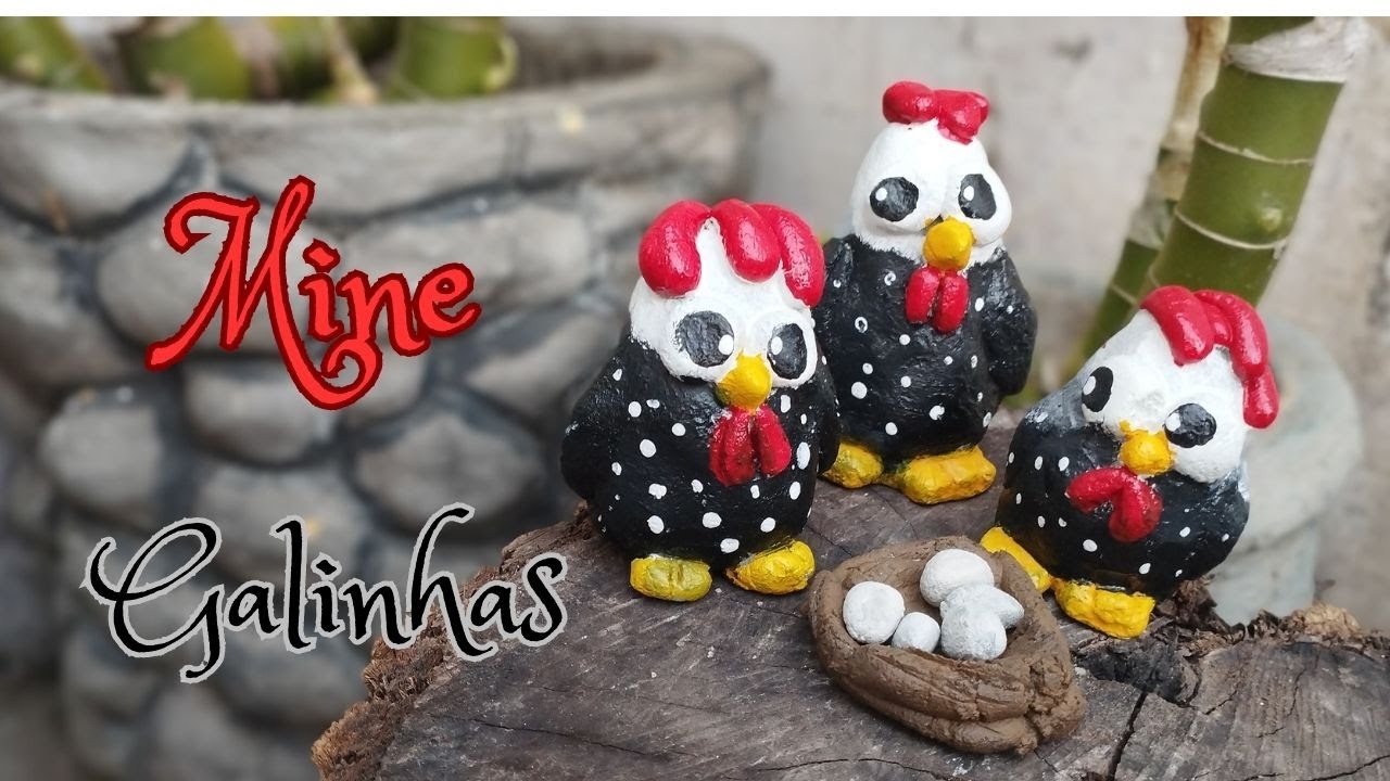 MINE GALINHAS MUITO FÁCIL E MUITO FOFAS DE FAZER.