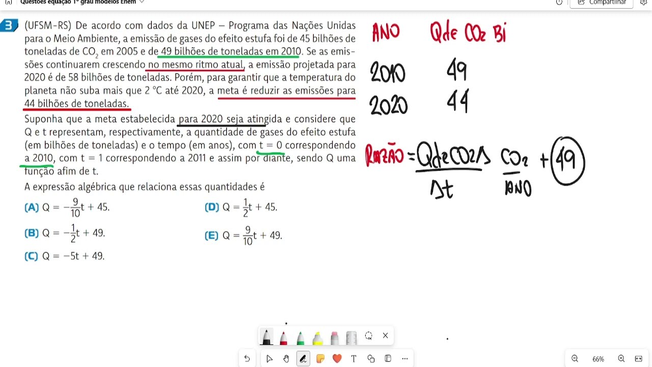 (UFSM-RS) De acordo com dados da UNEP – Programa das Nações Unidaspara o Meio Ambiente, a emissão...