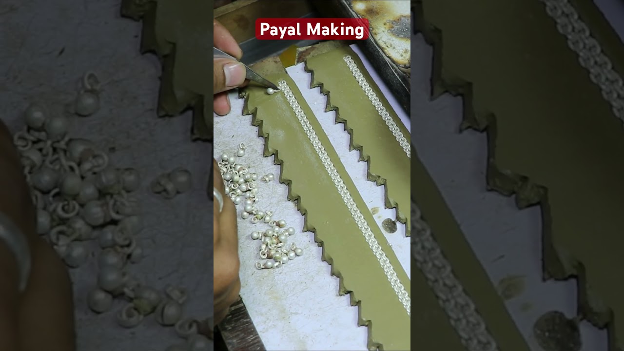 Bridal Payal Design Making #goldsmithjack #silverpayaldesign #jewelrymaking