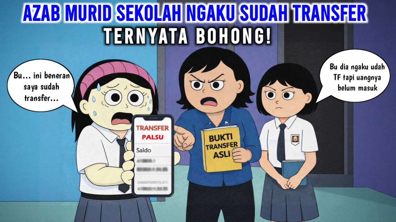 AZAB MURID SEKOLAH NGAKU SUDAH TRANSFER! TERNYATA BOHONG! | ANIMASI AZAB