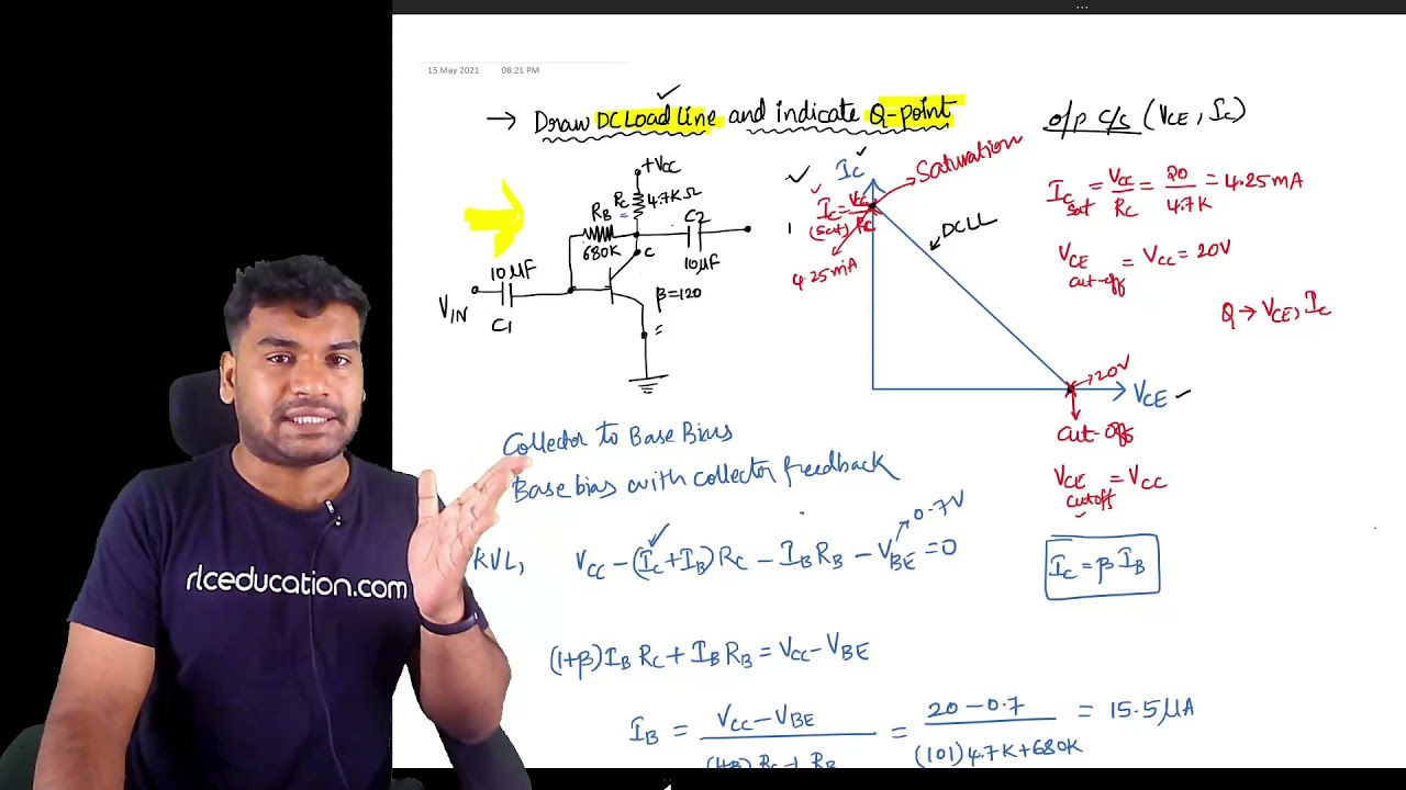 Problem on Q point | Analog Electronics