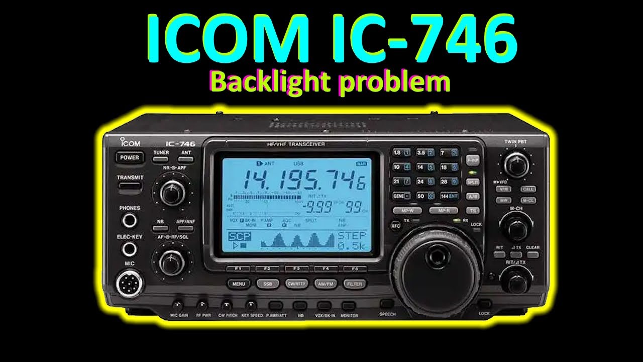 Naprawa podświetlenia Icom IC-746 (Backlight problem, Repair)