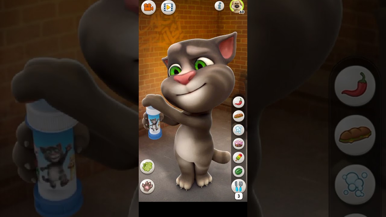 talking Tom cat 2016 all foods