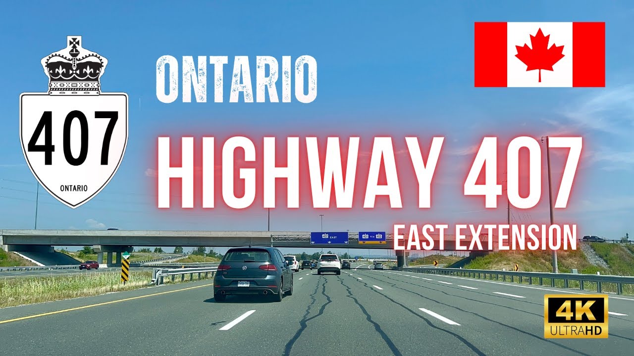 Drive on Ontario Highway 407 East Extension – Toll-Free Eastbound in Durham Region