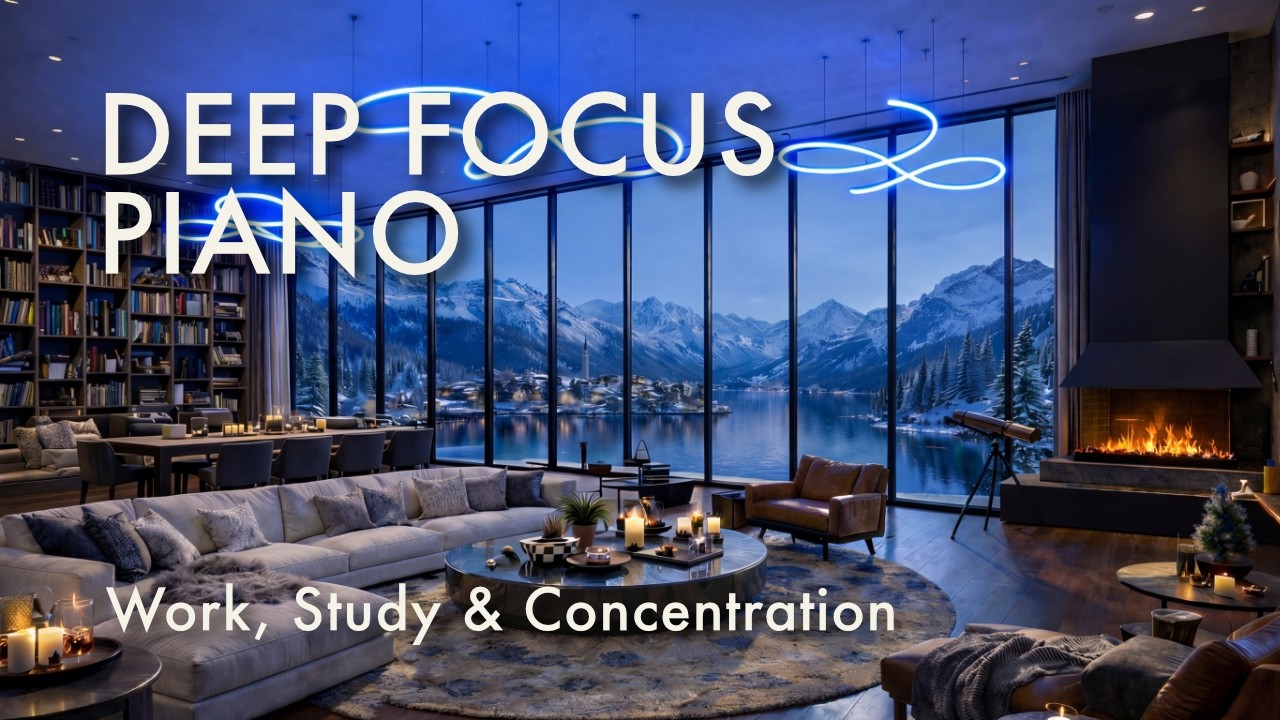 Deep Focus Piano ❄️ Cozy Winter Ambience for Work, Study & Concentration