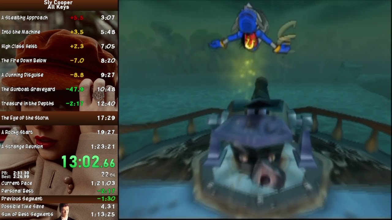 Sly Cooper all keys speedrun in 1:16:50