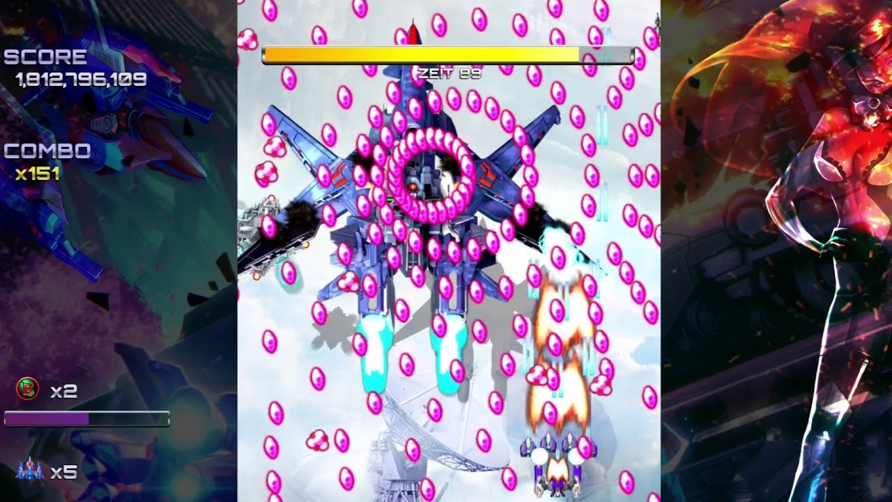 Ghost Blade HD --1cc-- *Hard* Purple Ship (Rekka)