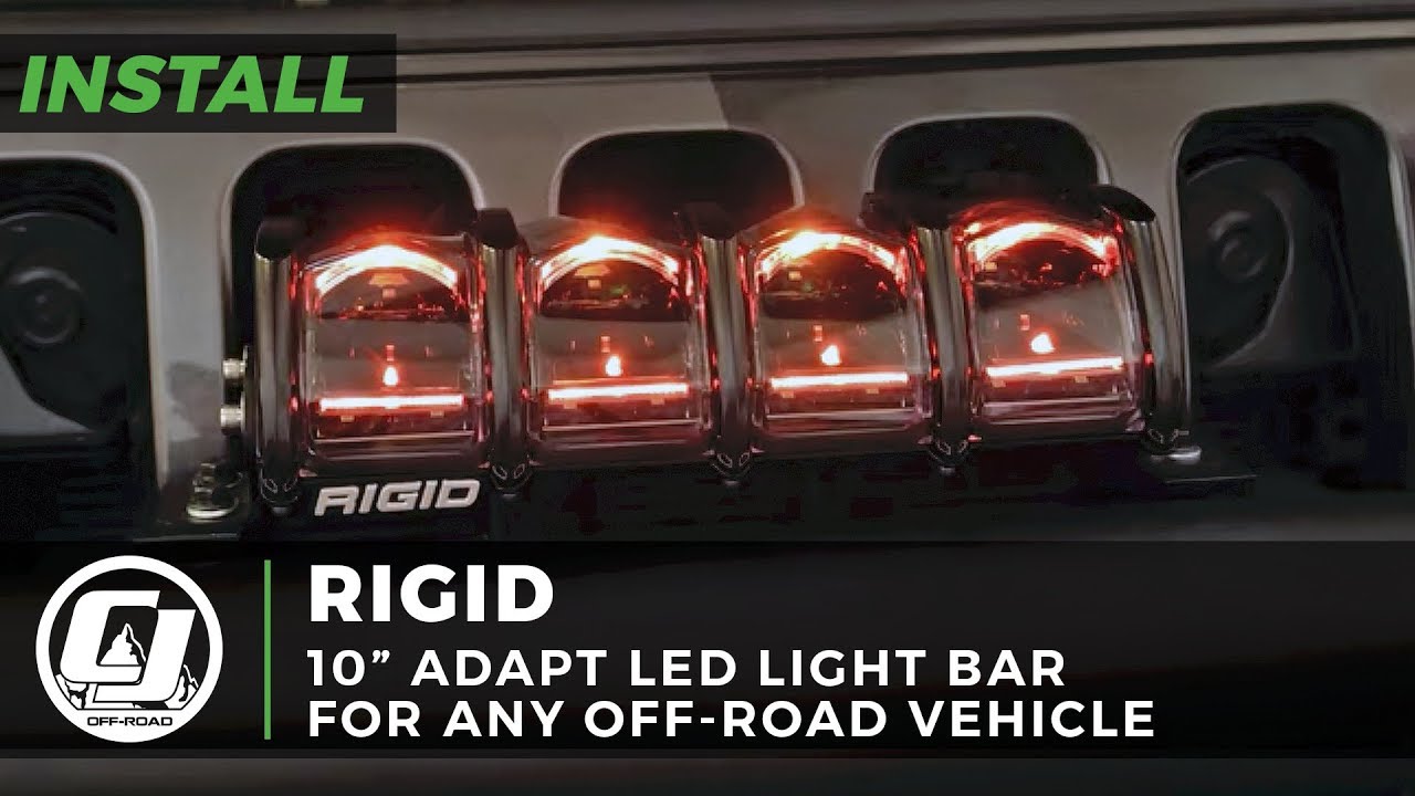 2018-2020 Jeep JL Wrangler Install: Rigid Industries 10 inch Adapt LED Light Bar