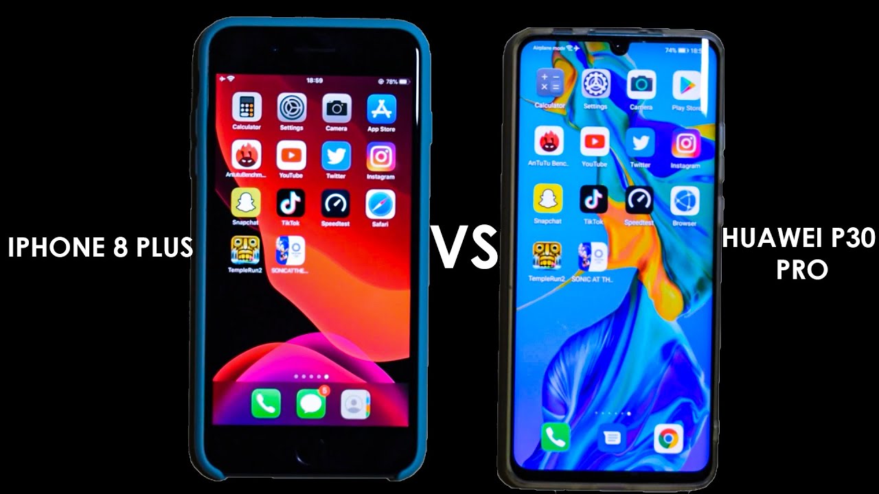 Iphone 8 Plus Vs Huawei P30 Pro | Speed Test