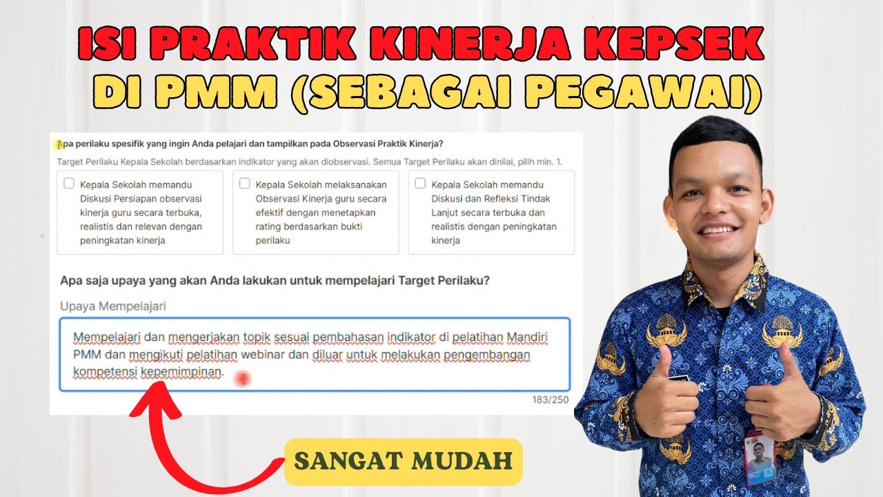 Cara Isi Dokumen Praktik Kinerja Kepala Sekolah Sebagai Pegawai Di PMM