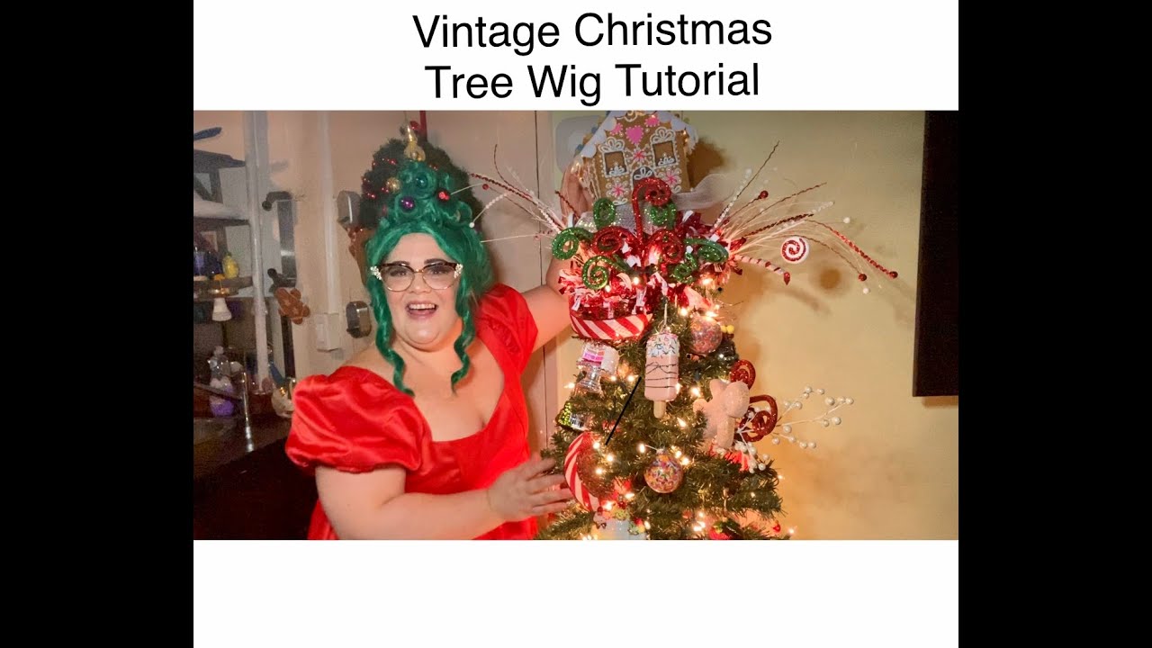 Vintage Christmas Tree Wig Tutorial