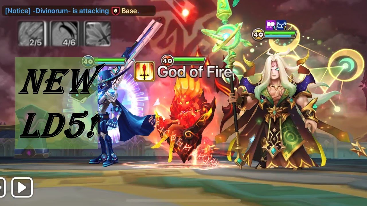 One shot comp and new LD5 in Summoners War G3 Asia Siege [G.O.A.T. | Lazy Time | Legend Wings]