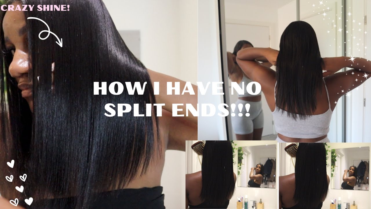 how to AVOID SPLIT ENDS! On SILK PRESSED straight natural hair| Natural Nadine