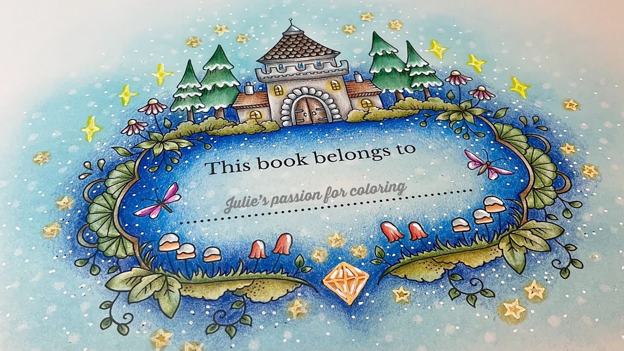 💙 Magical Worlds by Johanna Basford ✏️ prismacolor pencils - easy coloring tutorial