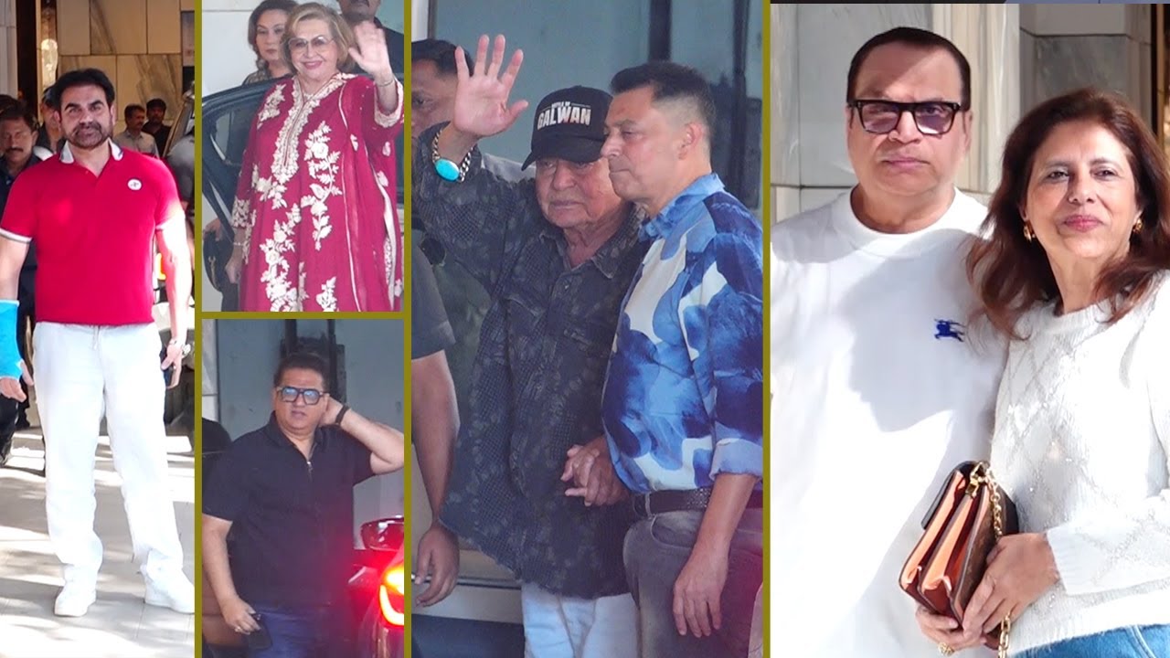 Salim Khan, Arbaaz Khan, Helan Ji & others Spotted In Bandra For Sohail Khan Birthday Celebration