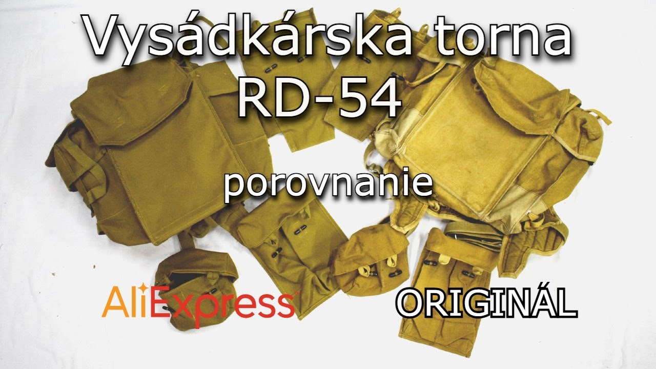 26# Výstrojová encyklopédia - porovnanie Torny z Alliexpresu a originálom Výsadkárska torna RD-54
