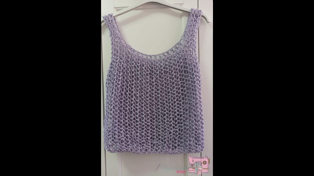 Canotta doppio uso ai ferri🧶Maglia Facile